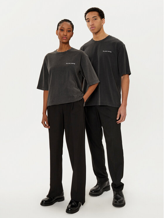 Filling Pieces Filling Pieces Tricou Unisex 7441378 Negru Boxy Fit