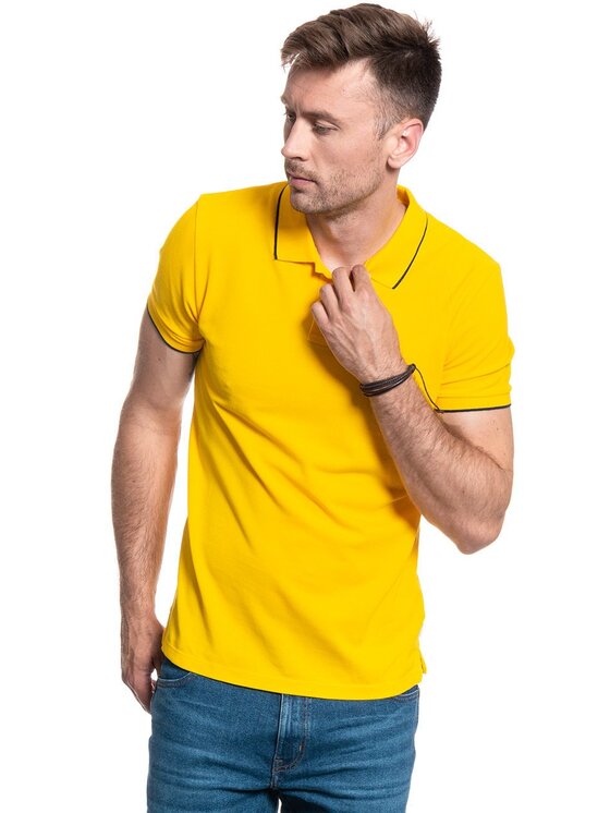 Wrangler Wrangler T-shirt SS PIQUE POLO Giallo Regular Fit