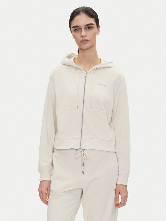 DKNY Sport Mikina DP5J9588 Béžová Regular Fit