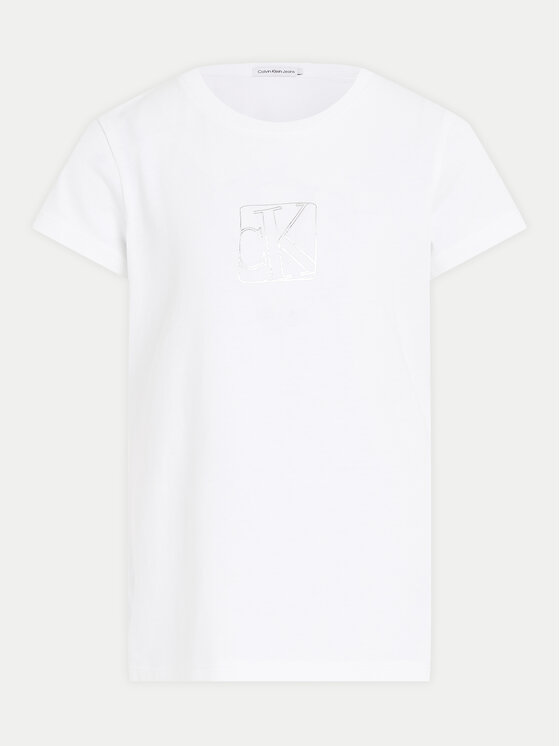 Calvin Klein Jeans Calvin Klein Jeans T-Shirt Monogram IG0IG02530 D Λευκό Slim Fit