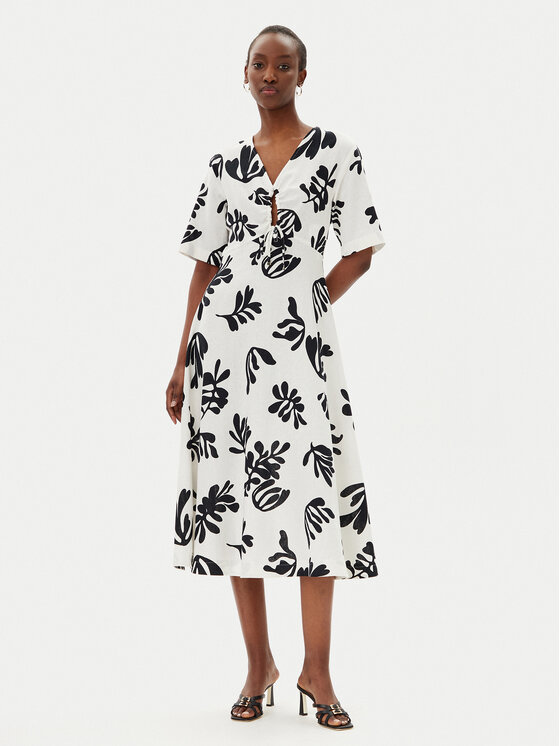 Marella Marella Sukienka letnia Molise 2513221112200 Biały Regular Fit