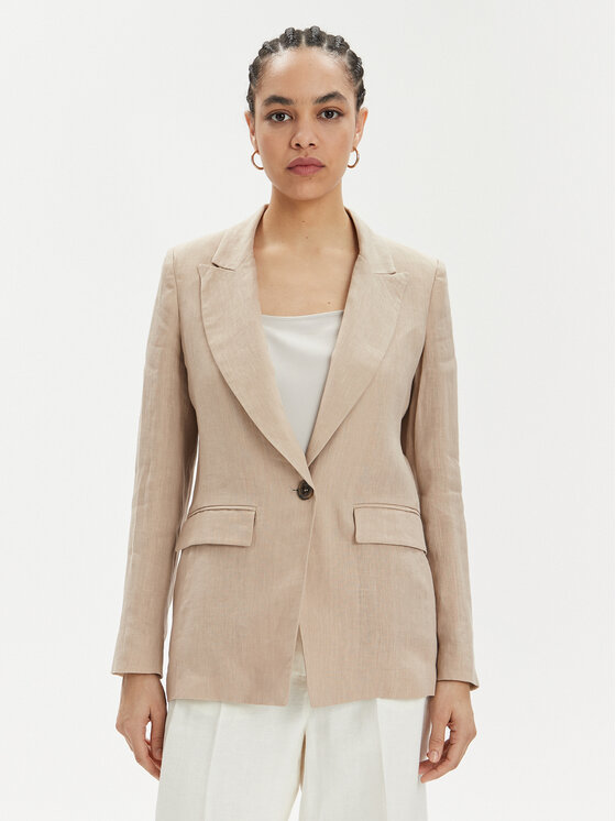 Marella Marella Giacca da abito Afro 2413041094 Beige Regular Fit