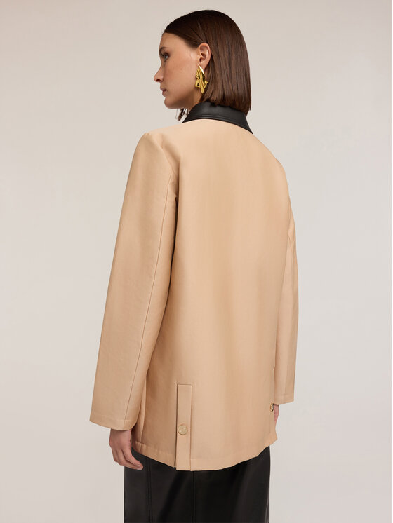 Motivi Motivi Cappotto R180Q001061N002 Écru Regular Fit