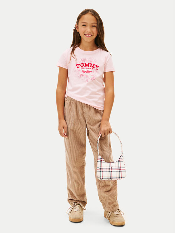 Tommy Hilfiger Tommy Hilfiger Tricou KG0KG09257 S Roz Regular Fit
