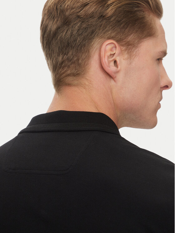 BOSS BOSS Polokošile Plisy 50536609 Černá Regular Fit