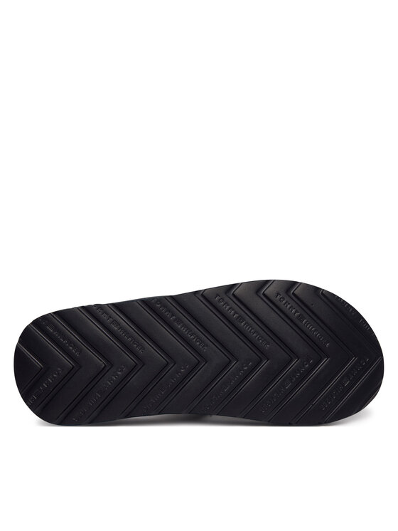 Tommy Hilfiger Tommy Hilfiger Čības uz pirksta Molded Hilfiger Lth Beach Sandal FM0FM05802 Tumši zils