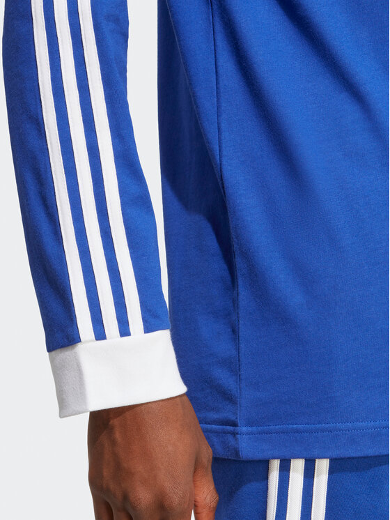 adidas adidas Тениска с дълъг ръкав Adicolor Classics 3-Stripes Long-Sleeve Top IA4878 Син Slim Fit