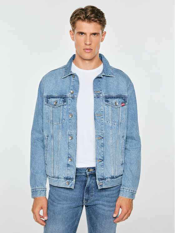 BIG STAR BIG STAR Kurtka jeansowa CHARLIE Niebieski Basic Fit