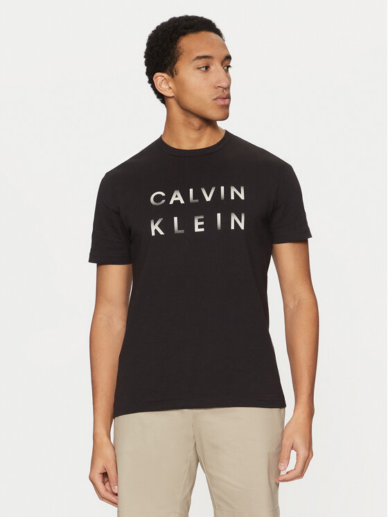 Męski T-Shirt Calvin Klein, Rozmiar M, Czarny, K10K114156