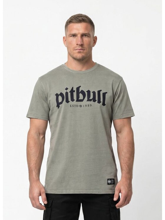 PITBULL PITBULL T-Shirt O'SIDE SKULL Zielony Regular Fit