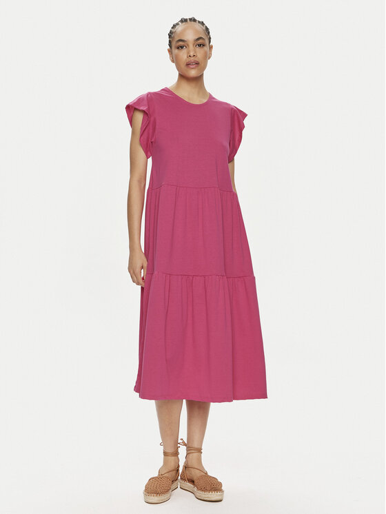 Vila Vestito da giorno Summer 14087542 Rosa Loose Fit, taglia : L
