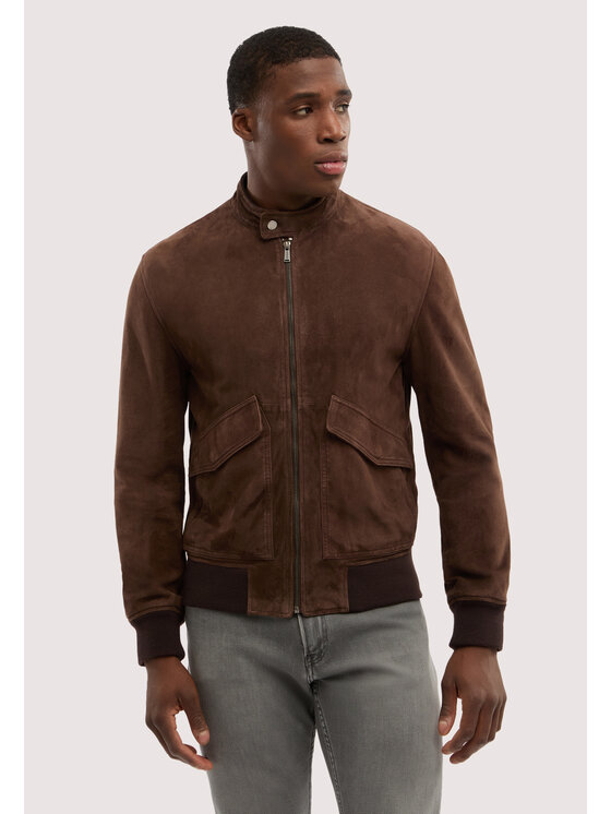 Trussardi Trussardi Giacca di pelle R312M000046N032 Marrone Regular Fit