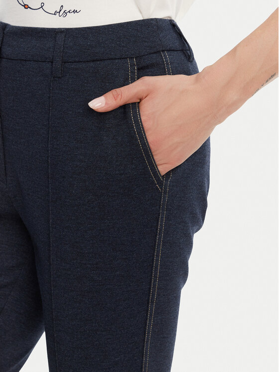 Olsen Olsen Spodnie materiałowe 14002253 Granatowy Bootcut Fit