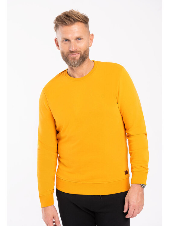 Volcano Volcano Bluza B-ANDY Żółty Regular Fit