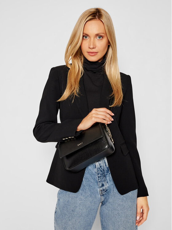 DKNY DKNY Дамска чанта Bryant Md Flap Cbody R82E3467 Черен