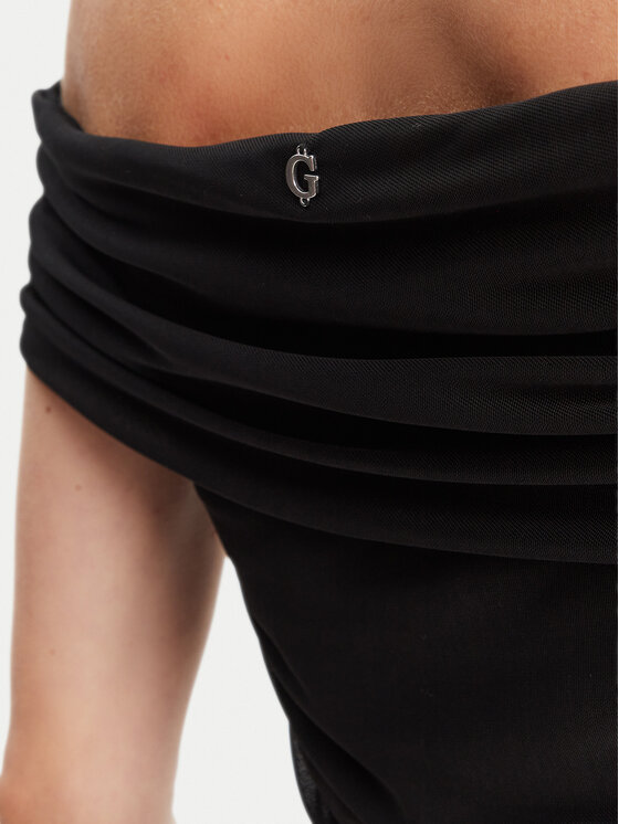 Guess Guess Sukienka koktajlowa W5YK21 KCZC2 Czarny Slim Fit