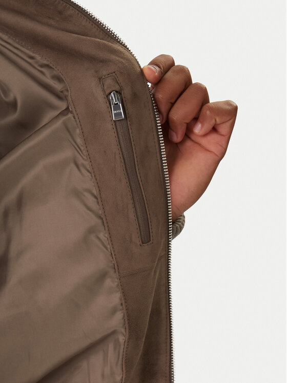 BOSS BOSS Geacă de piele H-Maparo 50547673 Bej Regular Fit