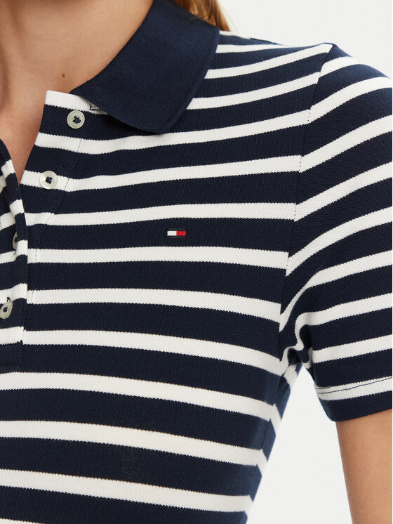 Tommy Hilfiger Tommy Hilfiger Polokošile 1985 WW0WW43225 Tmavomodrá Slim Fit