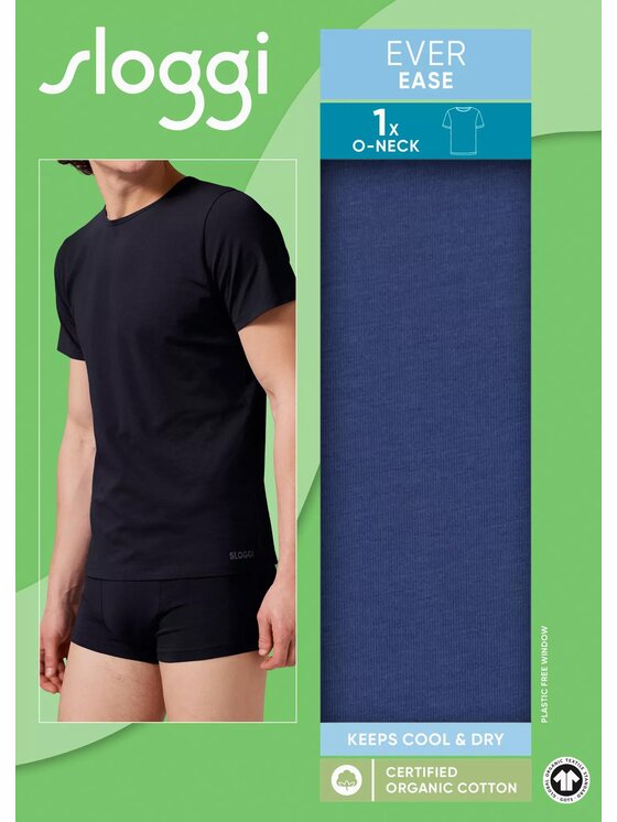 Triumph Triumph Podkoszulek sloggi men EVER Ease O-Neck Granatowy Regular Fit