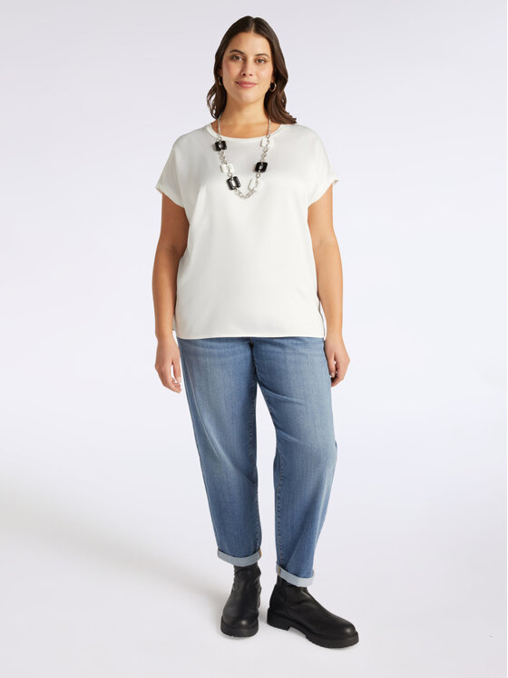 Fiorella Rubino Fiorella Rubino T-shirt G613L708232N011 Bianco Regular Fit