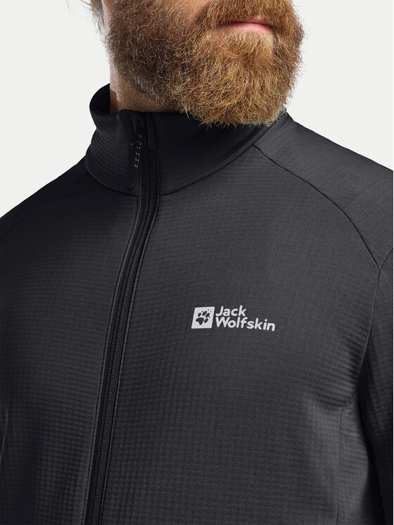 Jack Wolfskin Jack Wolfskin Fleecová mikina Kolbenberg Fz A63964 Čierna Regular Fit