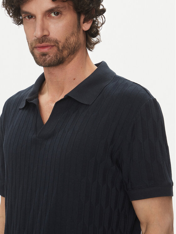Marciano Guess Marciano Guess Тениска с яка и копчета 5GHP03 6326A Тъмносин Regular Fit