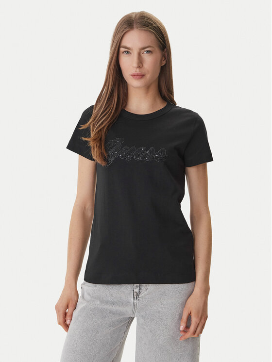 Guess Guess Póló W6GI08 K3023 Fekete Regular Fit