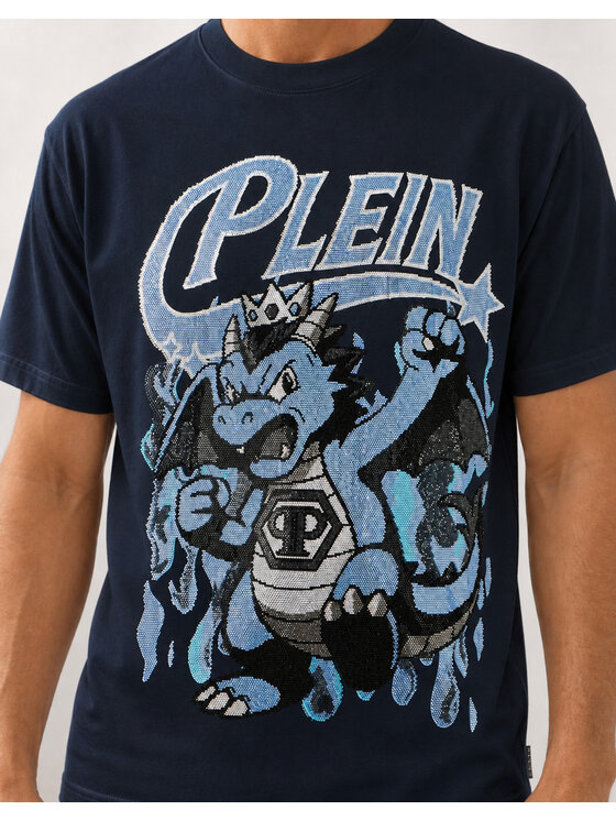 PHILIPP PLEIN PHILIPP PLEIN T-Shirt 31116 Granatowy Regular Fit