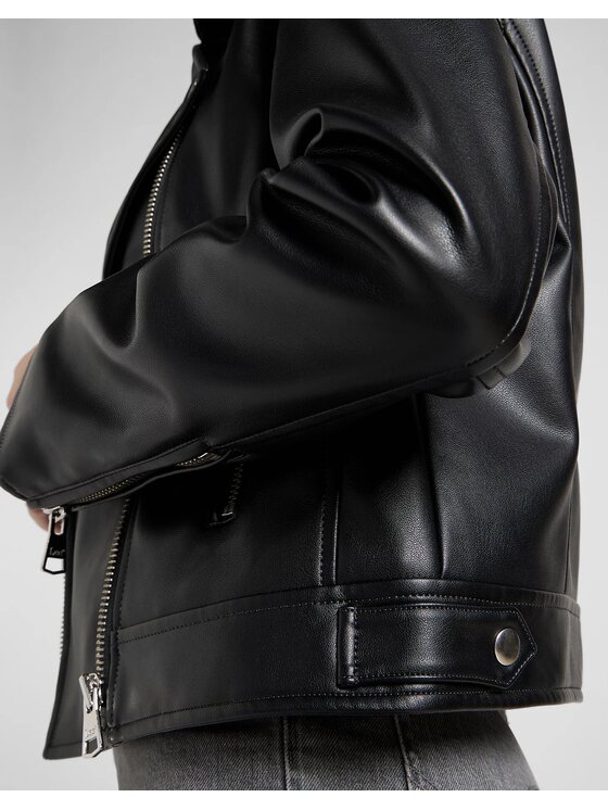 Lee Lee Kurtka przejściowa MOTO JACKET Czarny Regular Fit