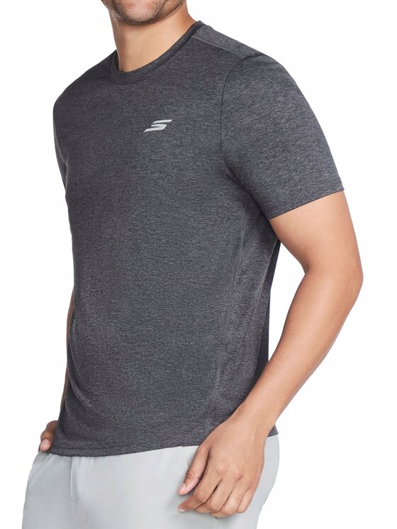Skechers Skechers T-Shirt TS233-BKCC Szary Standard Fit