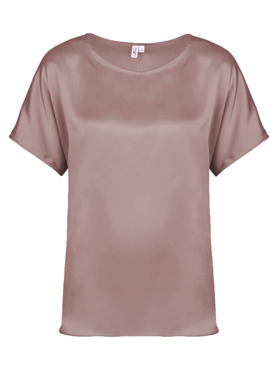 Cat&Cat Cat&Cat T-Shirt silk satin Różowy Regular Fit