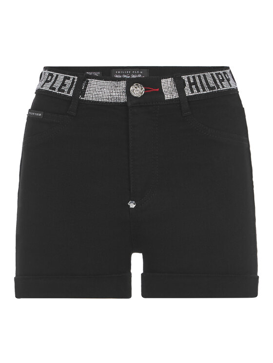 PHILIPP PLEIN PHILIPP PLEIN Szorty jeansowe 1701 Czarny Skinny Fit