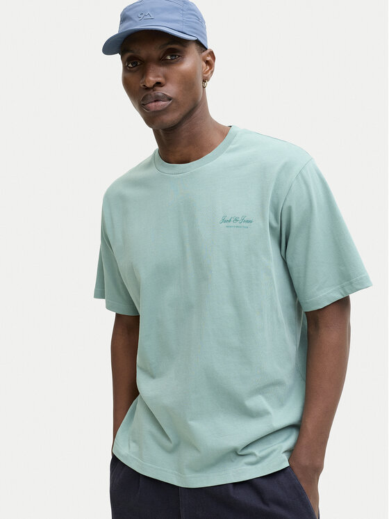 Jack & Jones Jack & Jones Tričko Earchive 12287990 Tyrkysová Regular Fit