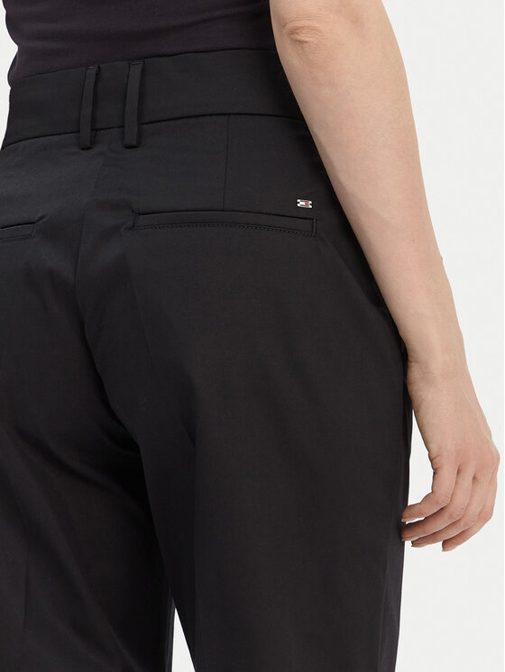Tommy Hilfiger Tommy Hilfiger Чино панталони WW0WW40504 Черен Straight Fit