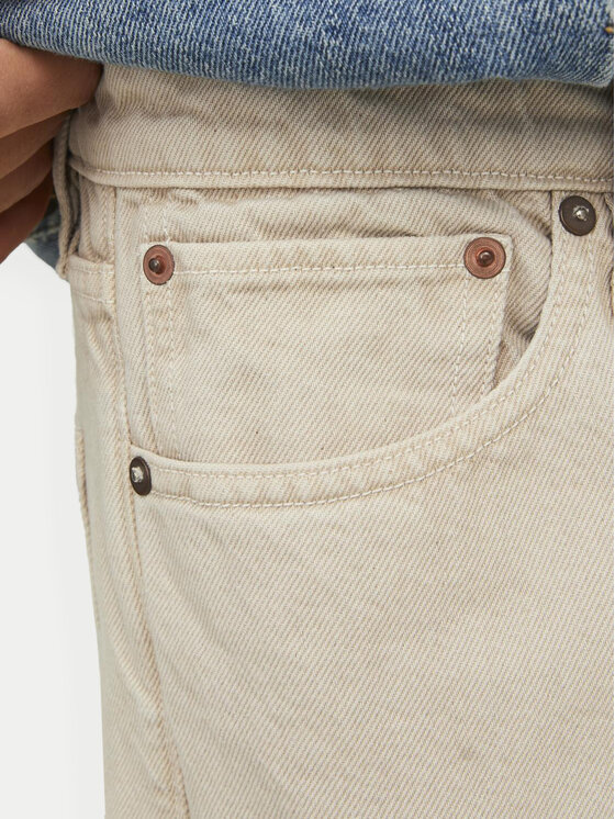 Jack & Jones Jack & Jones Jeansy Chris 12246401 Béžová Relaxed Fit