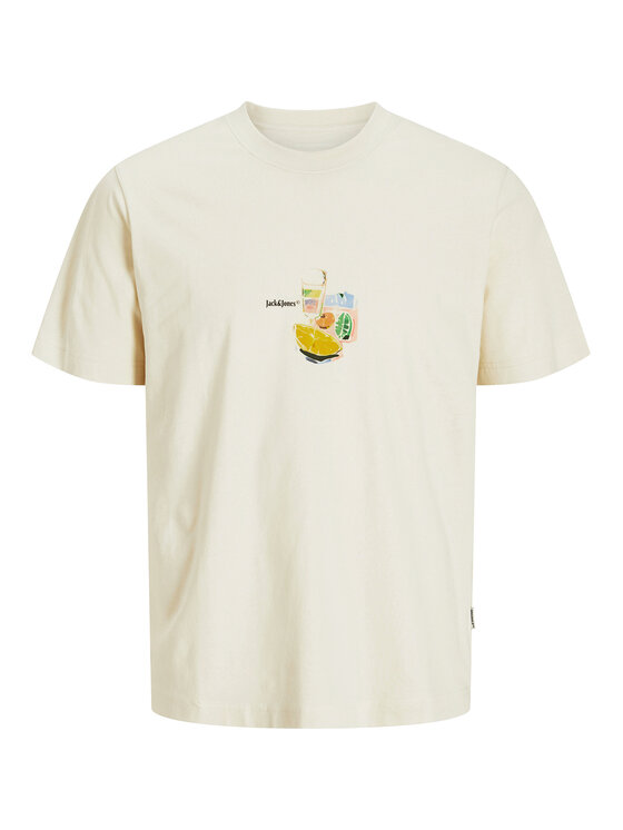 Jack & Jones Jack & Jones T-Shirt Varenna 12273162 Beżowy Regular Fit