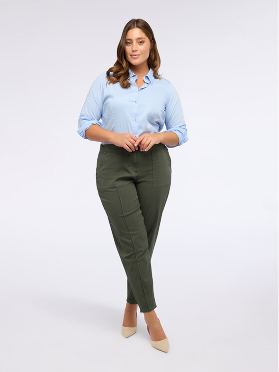 Fiorella Rubino Fiorella Rubino Pantaloni di tessuto P727T004984N035 Verde Regular Fit