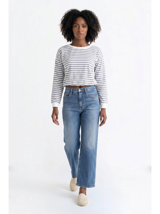 FIGL FIGL Bluzka M1373 Szary Regular Fit