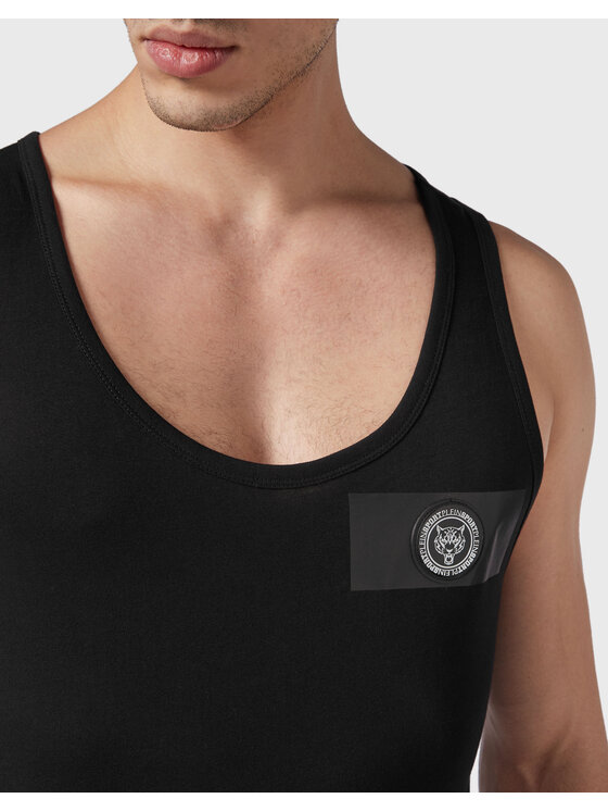 Plein Sport Plein Sport Tank top 1297 Czarny Regular Fit