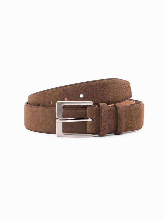 Ombre Ombre Pasek Męski OU-ACBE-0112 Brązowy