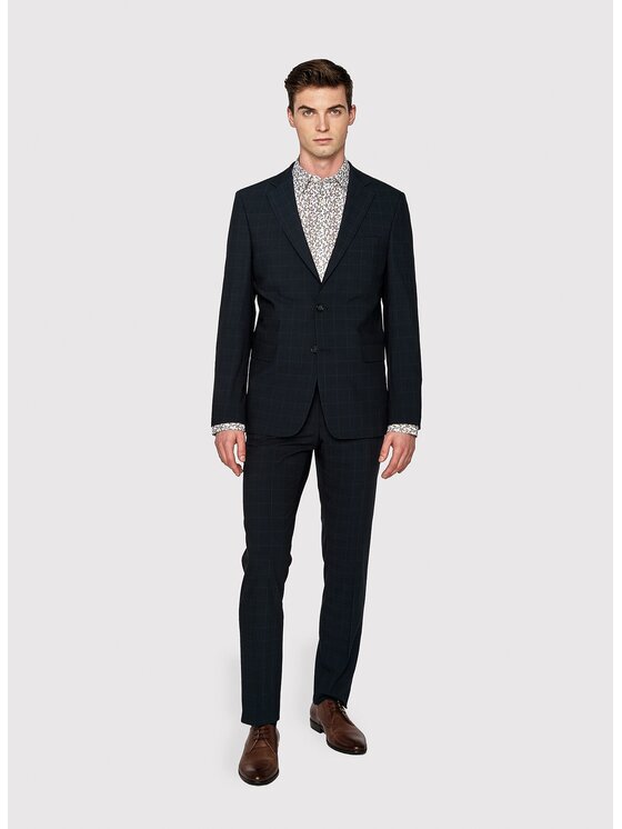 Pako Lorente Pako Lorente Garnitur P23SF-4G-003 Granatowy Slim Fit