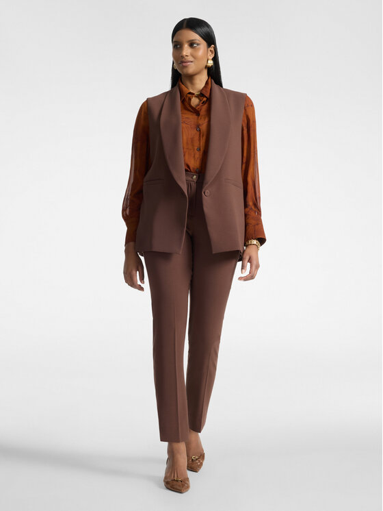 Elena Mirò Elena Mirò Spodnie materiałowe P054P000581N061 Brązowy Slim Fit