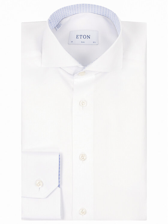Eton Eton Koszula 100000544 Biały Slim Fit