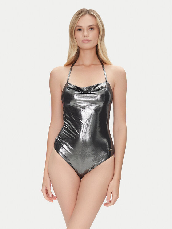 Emporio Armani Costume da bagno EW000600 AF12203 FC072 Argento, taglia : XS