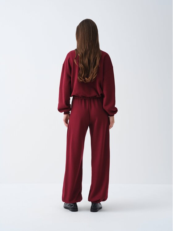 La Mania La Mania Bluza RISA Bordowy Oversize