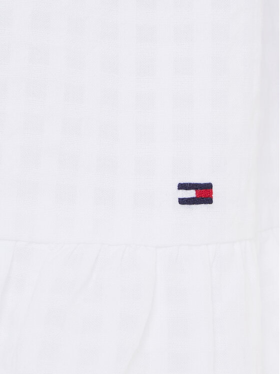 Tommy Hilfiger Tommy Hilfiger Лятна рокля Gingham KG0KG07930 D Бял Relaxed Fit