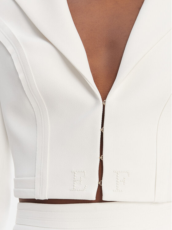 Elisabetta Franchi Elisabetta Franchi Сако GI-222-61E2-V420 Бял Regular Fit