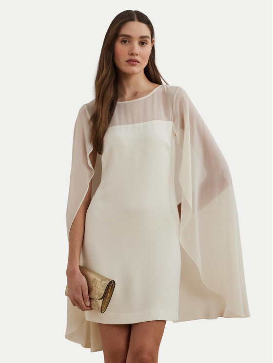 LAUREN RALPH LAUREN LAUREN RALPH LAUREN Cocktail obleka 253963771001 Écru Regular Fit