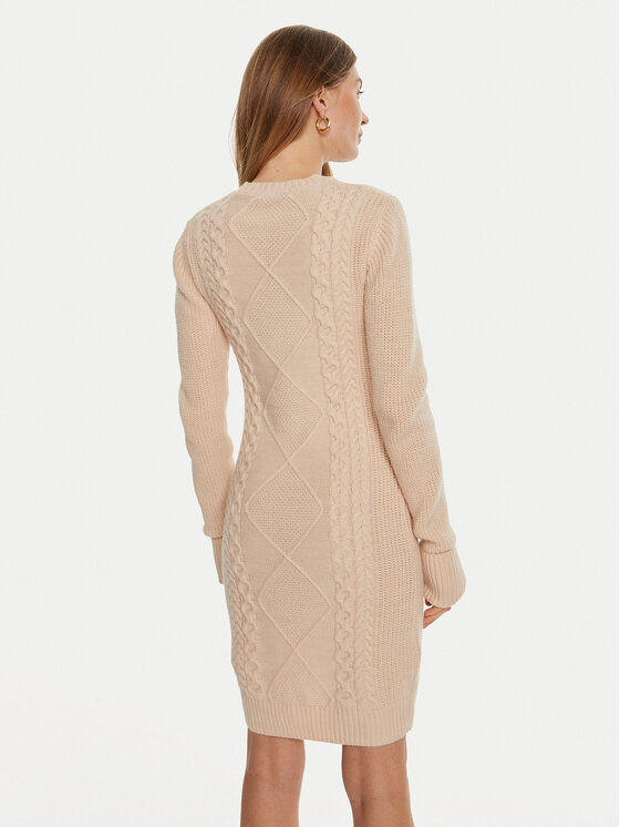 Guess Guess Trikotažinė suknelė Serena W4BK17 Z3HW0 Smėlio Regular Fit