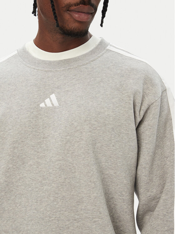 adidas adidas Džemperis Essentials 3-Stripes Fleece KY4158 Pilka Regular Fit